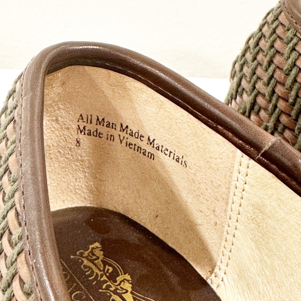 Vintage Coach and Four Classic Bow Woven Brown Loafers Slingback Ballet Flats - Picture 14 of 14